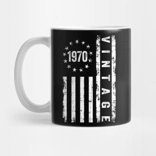 54 Years Old Gifts Vintage 1970 American Flag 54th Birthday Mug